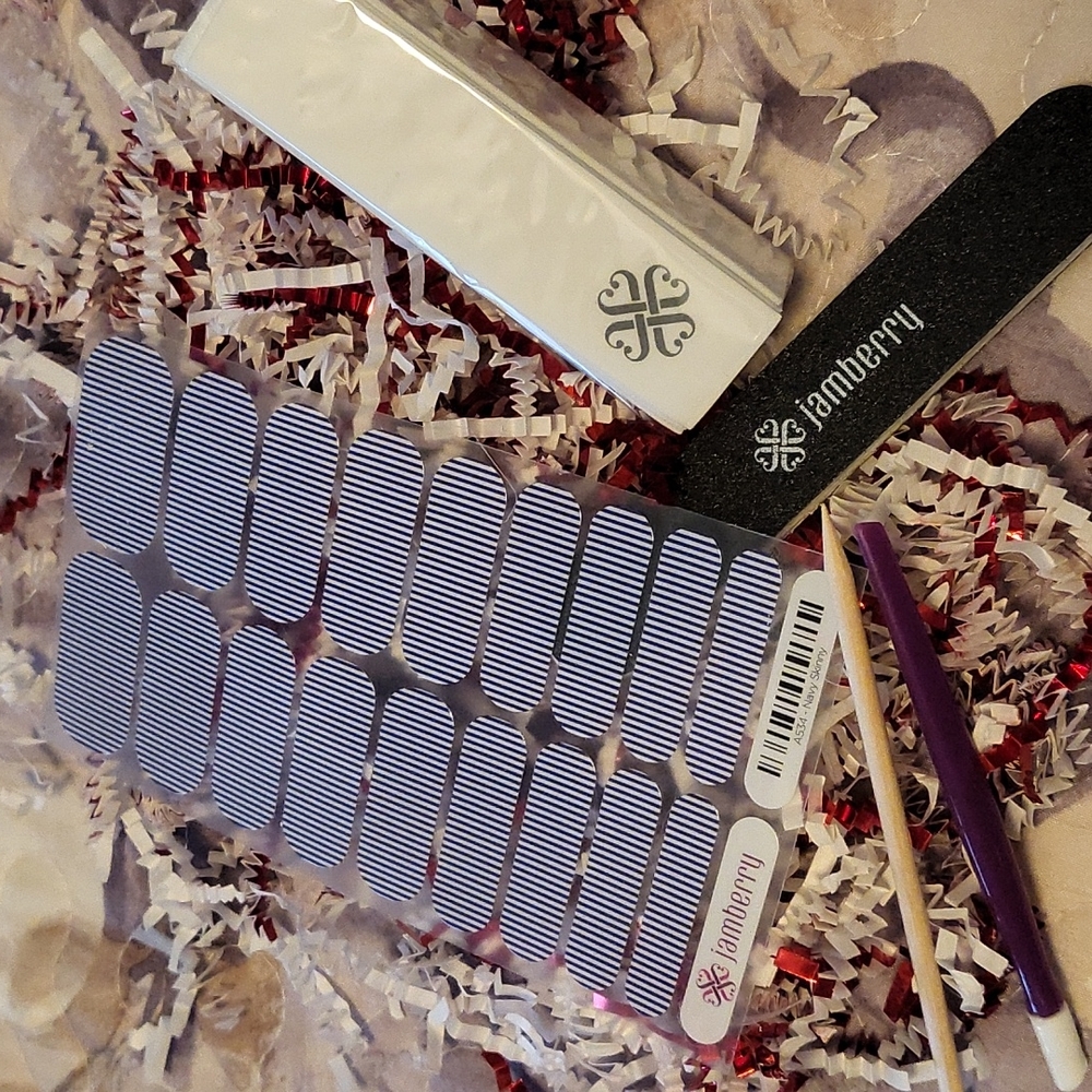 🔹️Navy Skinny🔹️Jamberry Nail Wraps NWOT